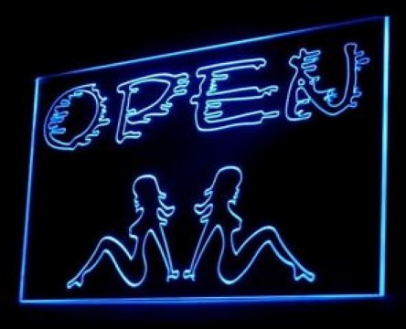 Open Sexy Stripper LED Neon Sign